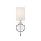 Z-Lite Ella 1 Light Wall Sconce, Polished Nickel & White 809-1S-PN - alternate 4